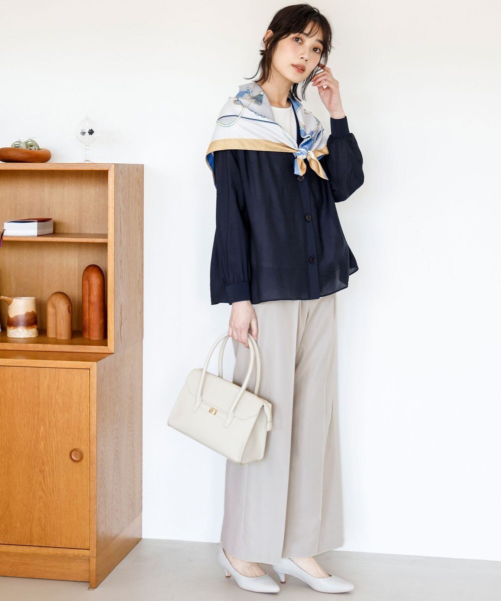 ANY SIS L ツイステッドクリアチノワイド パンツ 