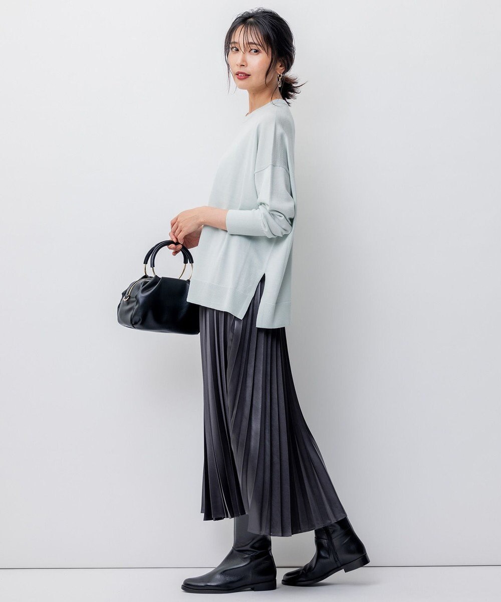 23区 【WEB限定カラーあり/洗える】ウーステッドウール ビッグシルエット ニット 