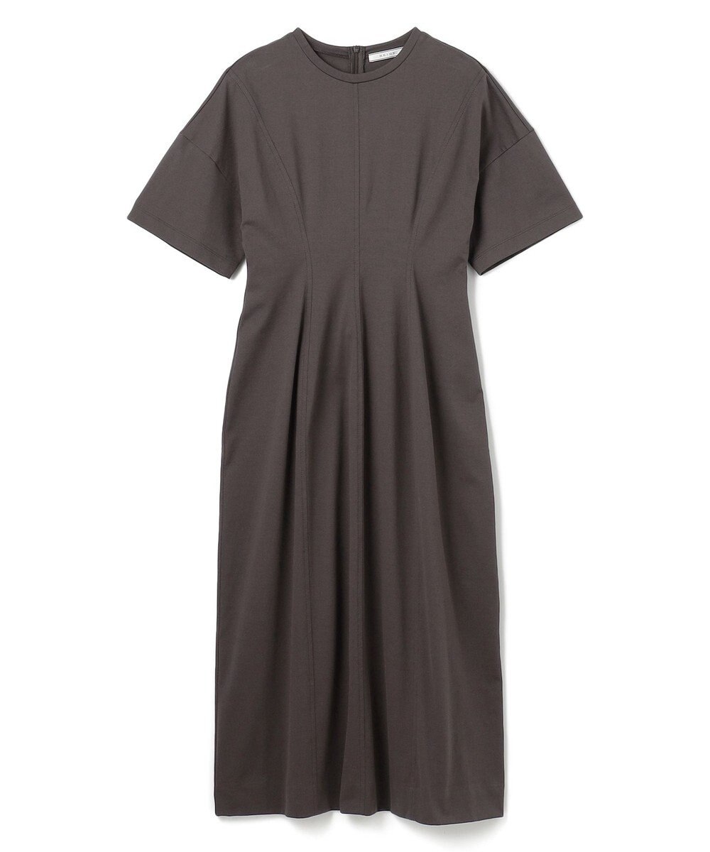 BEIGE， 【洗える】GLANTHUS / コットンカーブラインロングフレアワンピース 