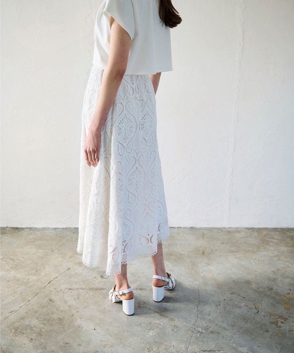 GRACE CONTINENTAL エンブロイダリーロングスカート 