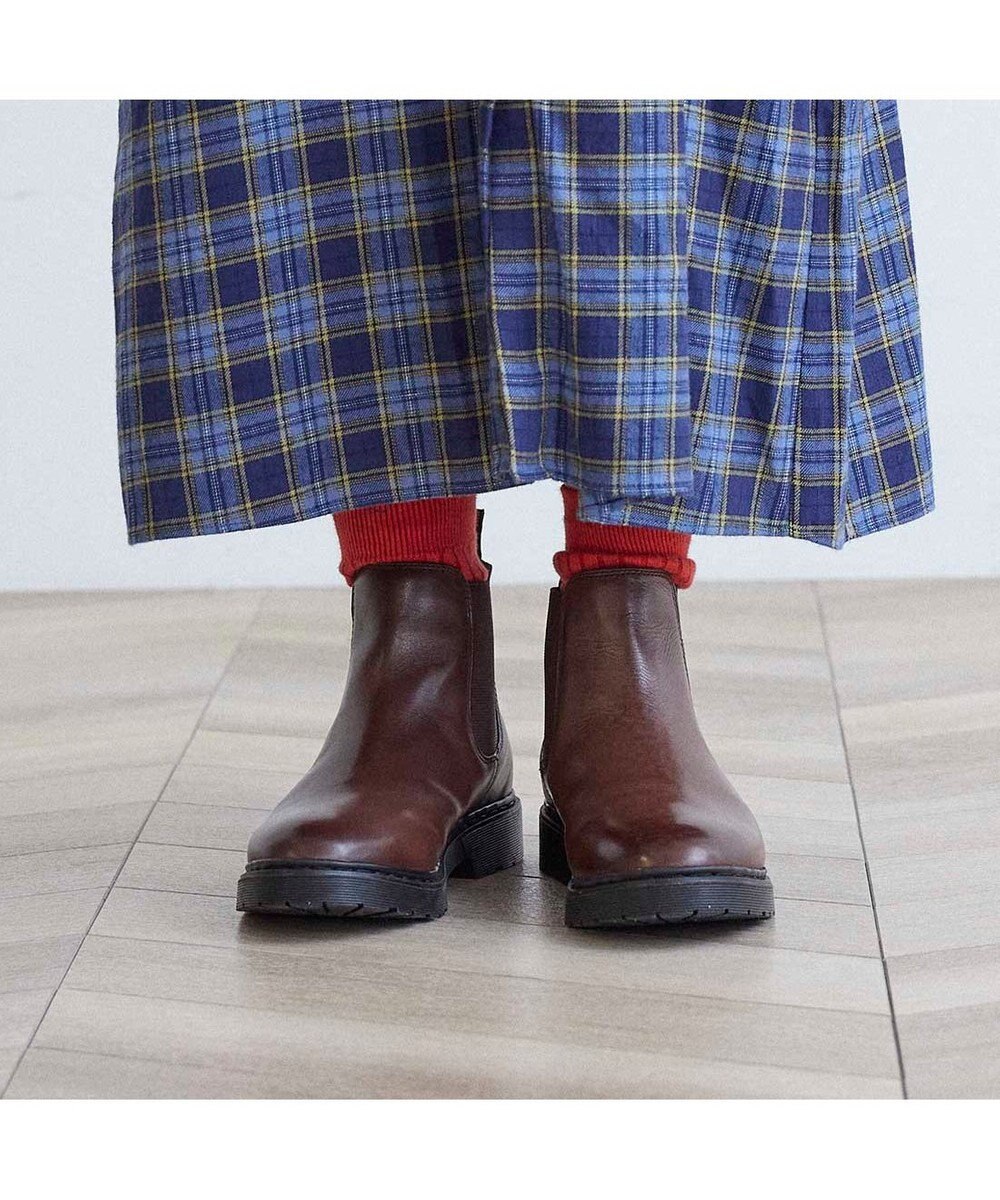 ing <ing>【WEB限定】厚底サイドゴアショートブーツ 