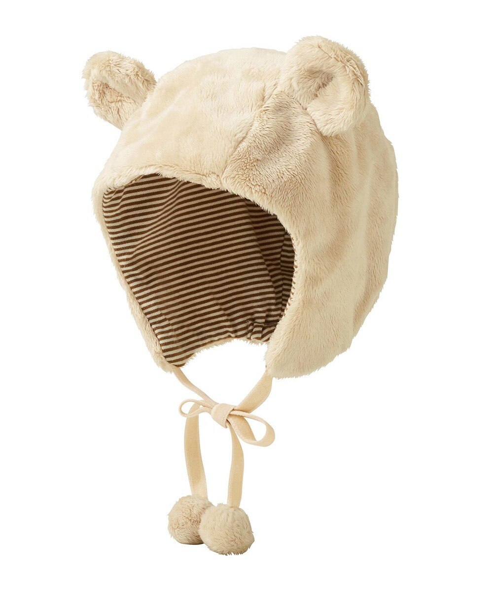 MIKI HOUSE HOT BISCUITS 【ミキハウス】【44-50cm】 マイクロファー フード 