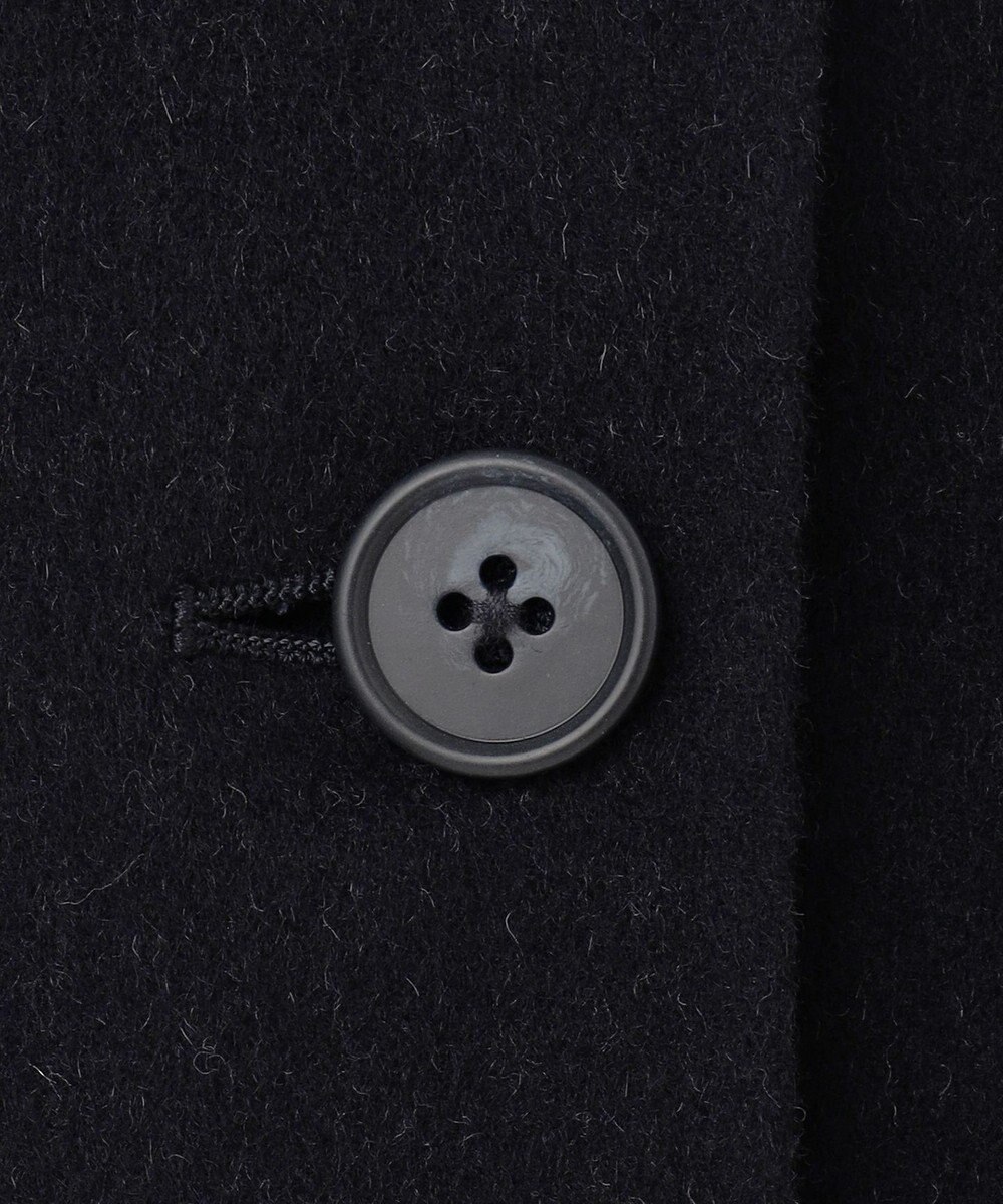 J.PRESS LADIES L ウールナイロンリバーチェック フード付き コート 