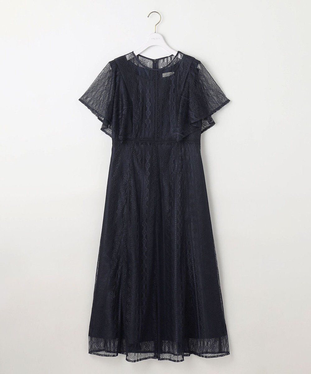 ANY SIS 【洗える】ストライプレーシー ドレス 