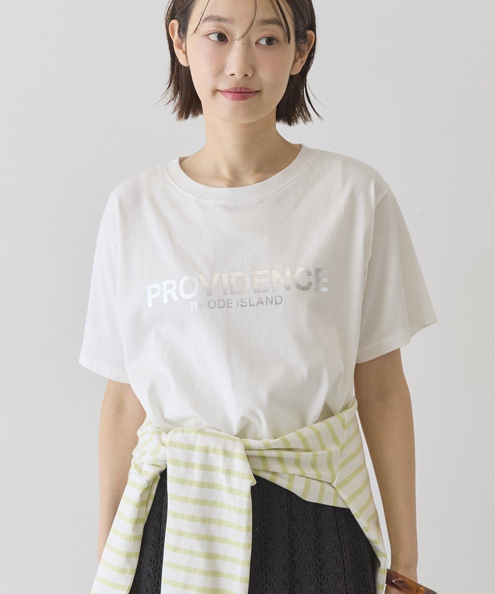 AMERICAN HOLIC SILVERプリント半袖Tシャツ 