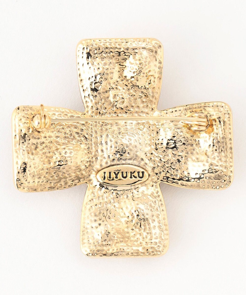 自由区 クロス ブローチ 