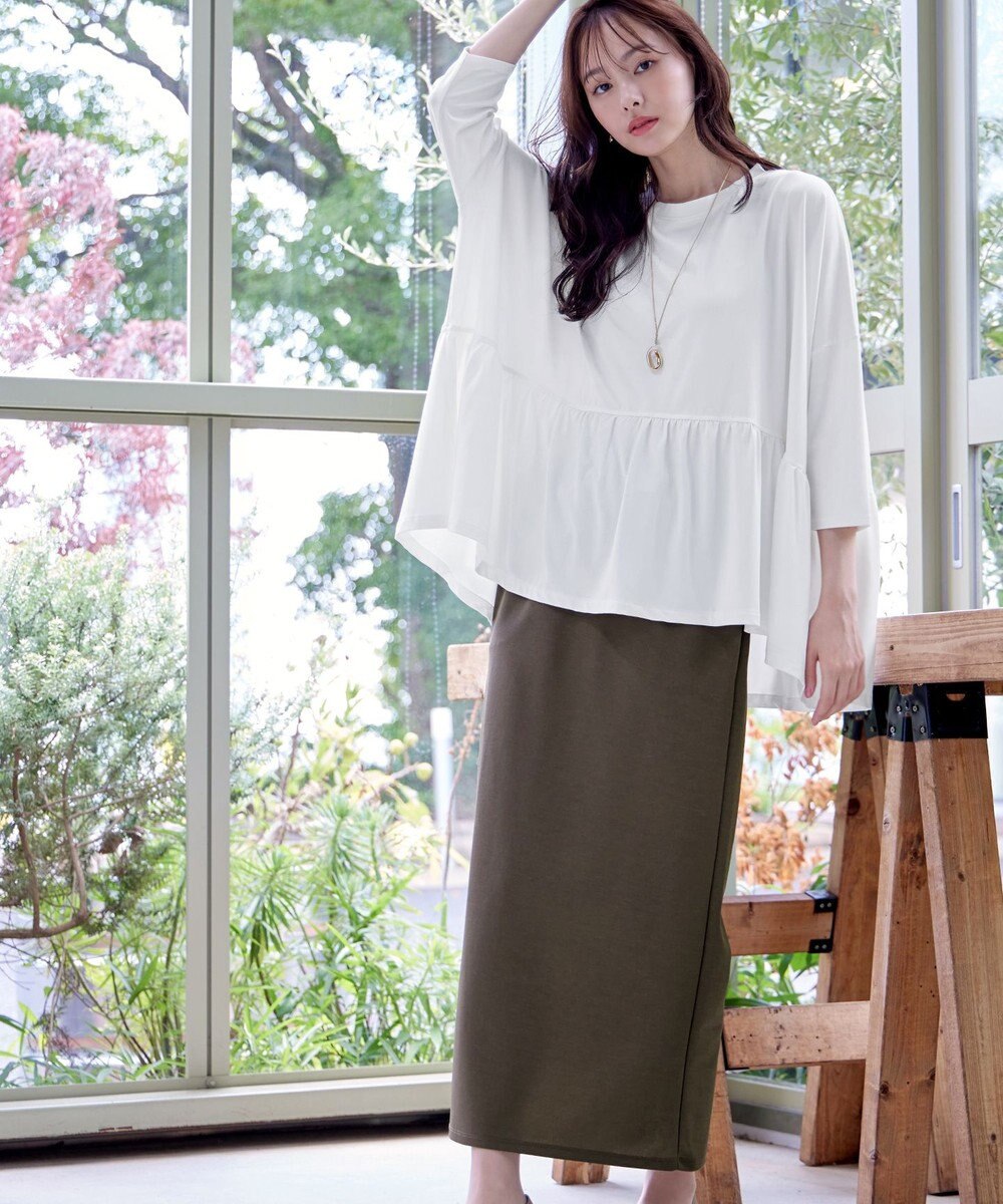 Tiaclasse 【選べる】フレア＆タイトカノコスカート 