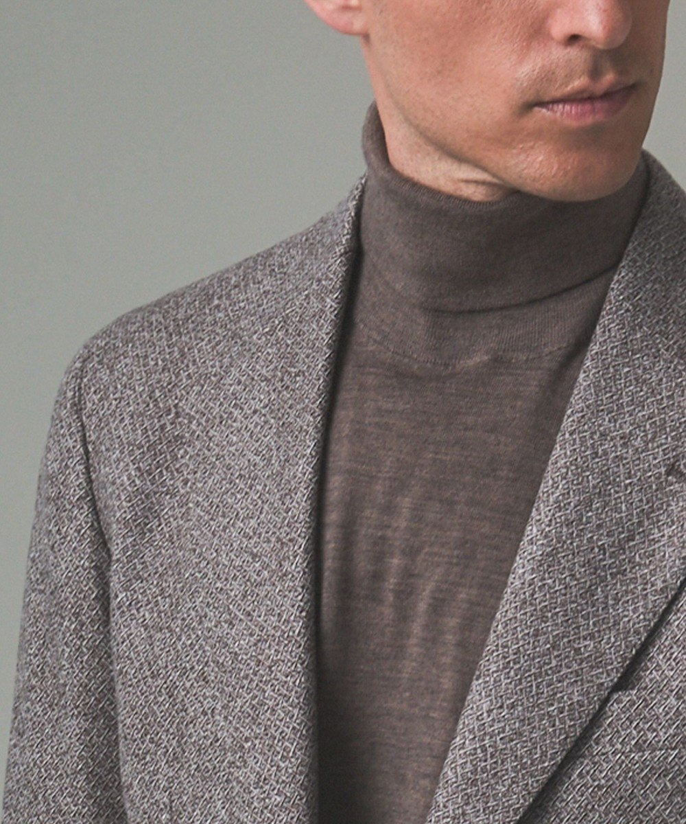 GOTAIRIKU 【DELFINO】ナポリジオメトリックツイード ジャケット_ブラウン 