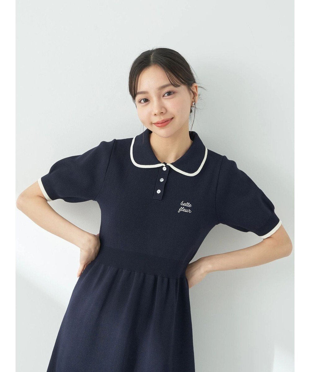 earth music&ecology ワンポイントポロワンピース 