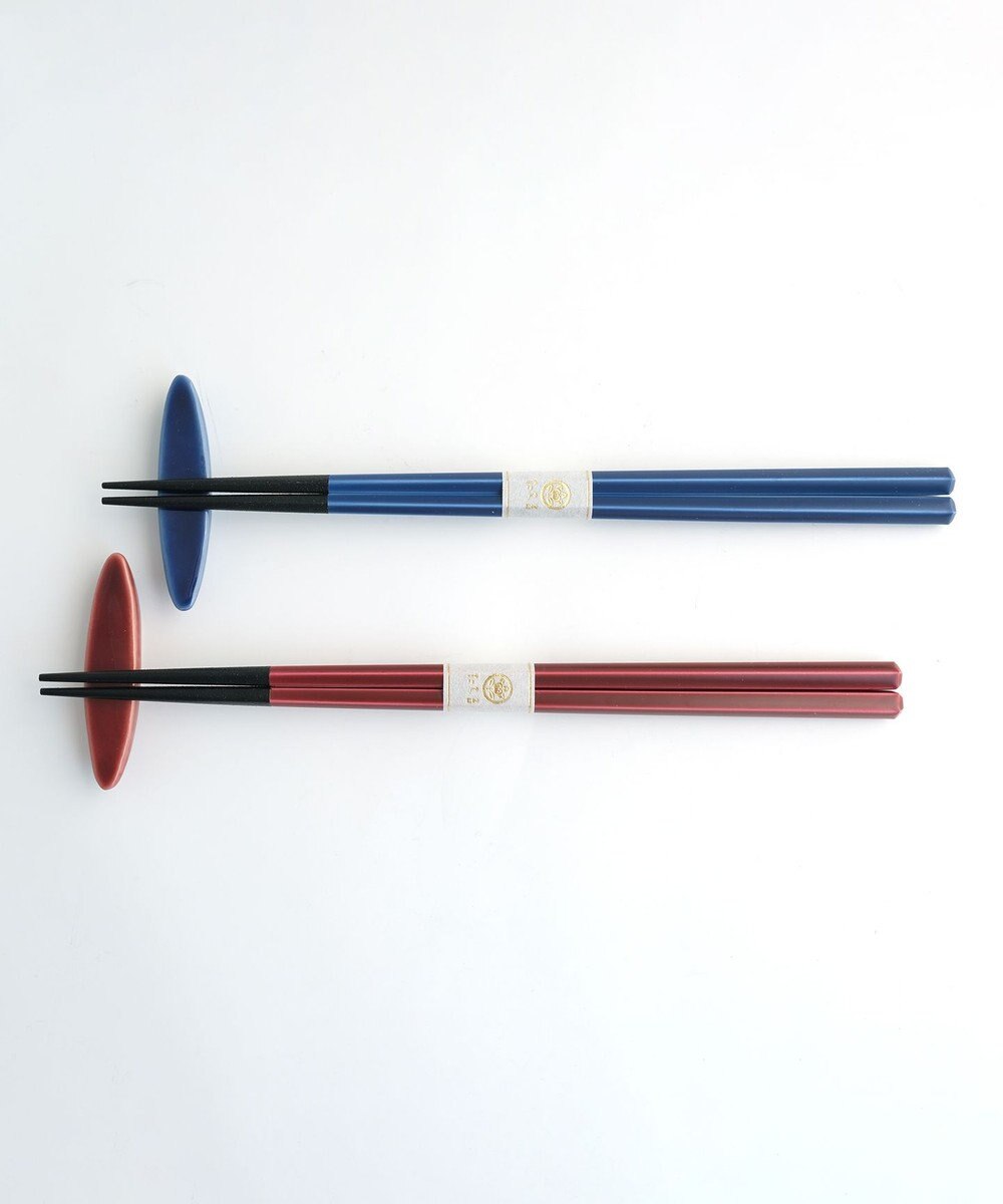 たち吉 【たち吉】かさね色箸・箸置セット葡萄染〈箸2膳・箸置2個〉 