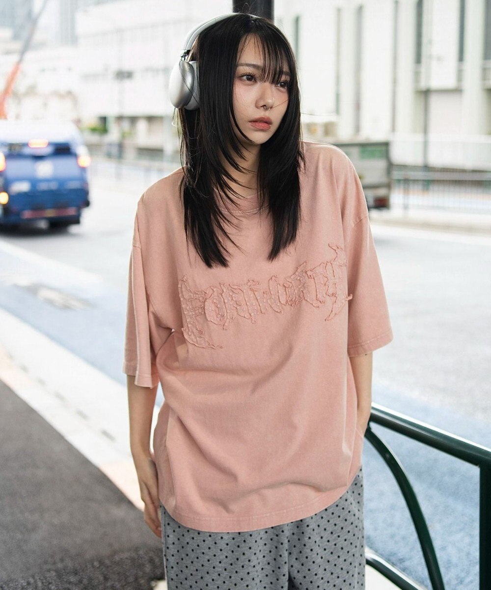 WEGO 【ユニセックス着用ITEM/MLサイズ展開】ブリーチダメージアップリケT（SS） 