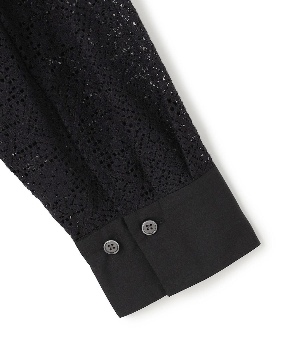 UNFILO ブロックレース バンドカラーシャツ 