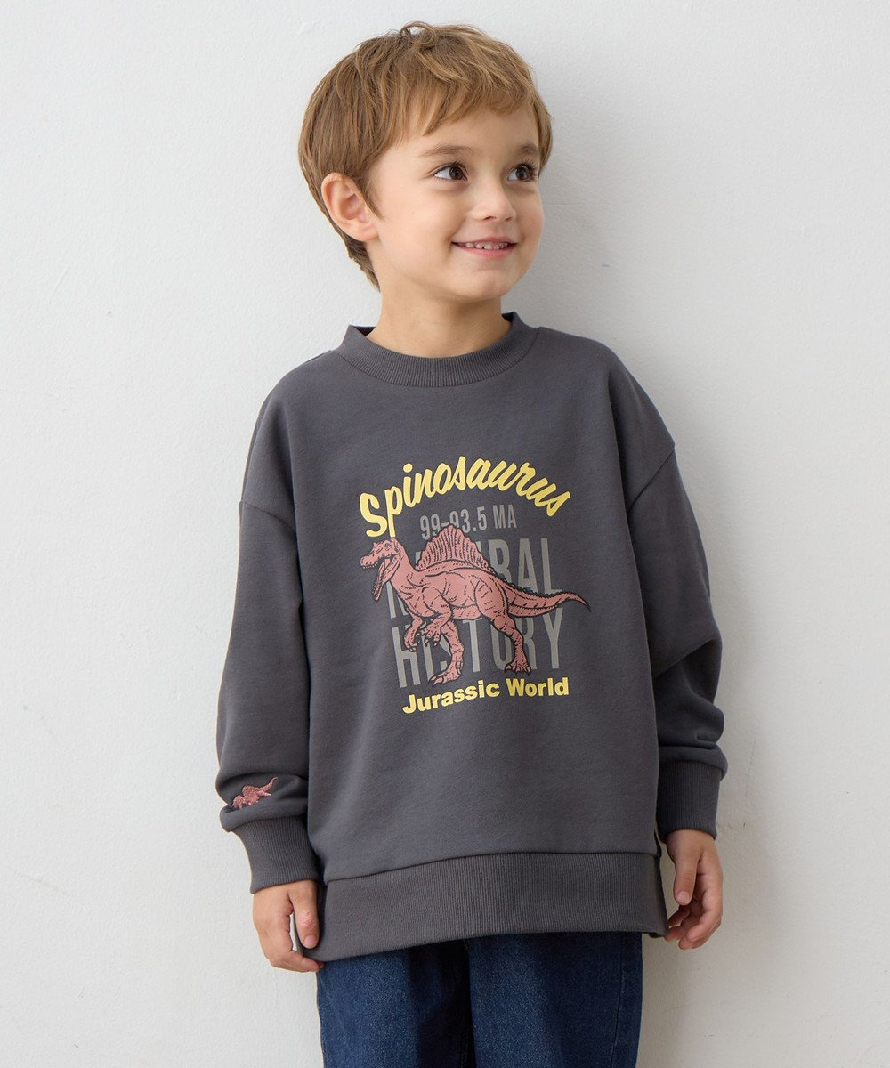 ANY KIDS 恐竜プリント 裏毛トレーナー 