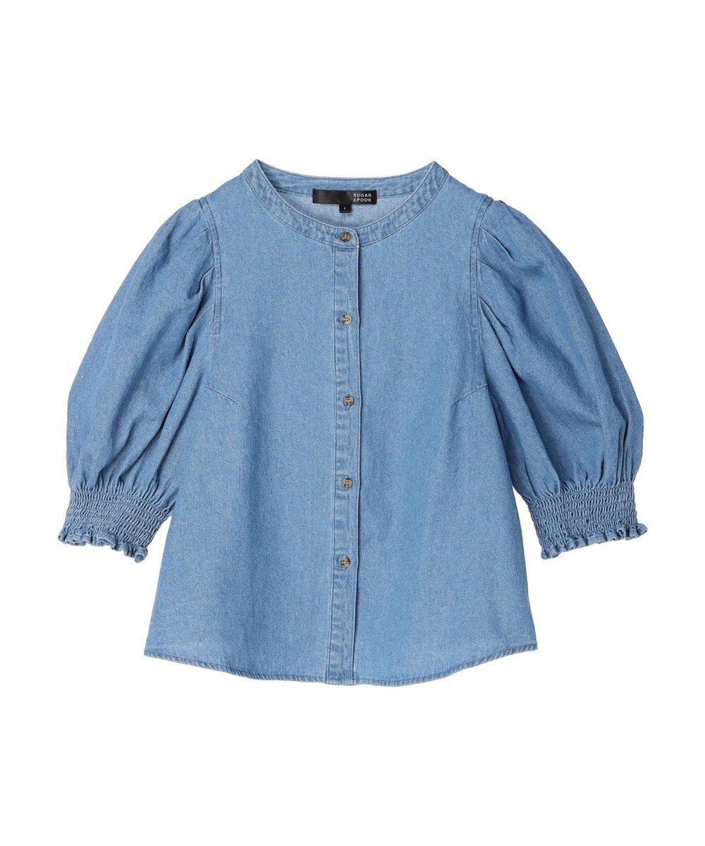Green Parks ・ＳＵＧＡＲ　ＳＰＯＯＮ　デニムパフブラウス 