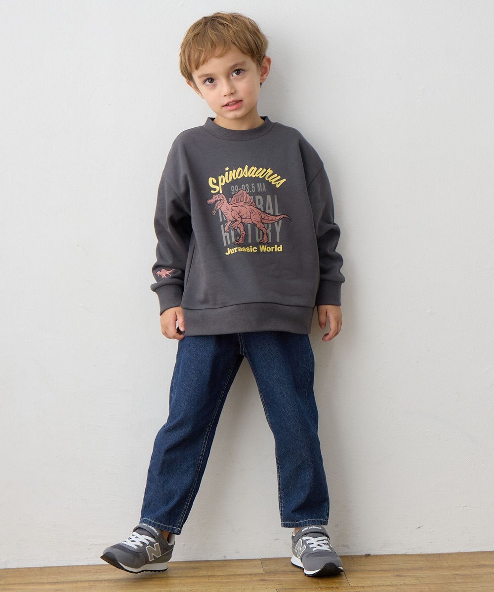 ANY KIDS 恐竜プリント 裏毛トレーナー 