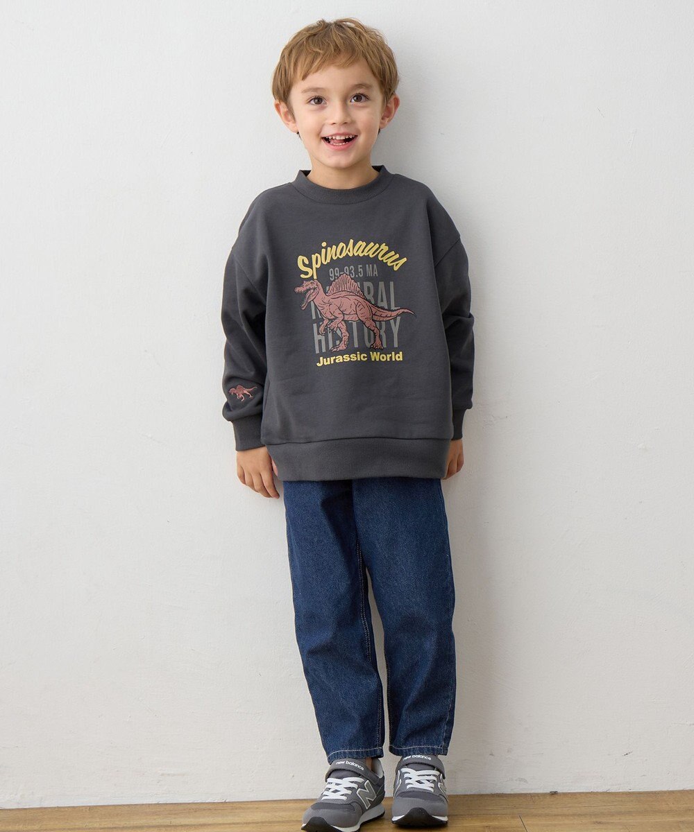ANY KIDS 恐竜プリント 裏毛トレーナー 