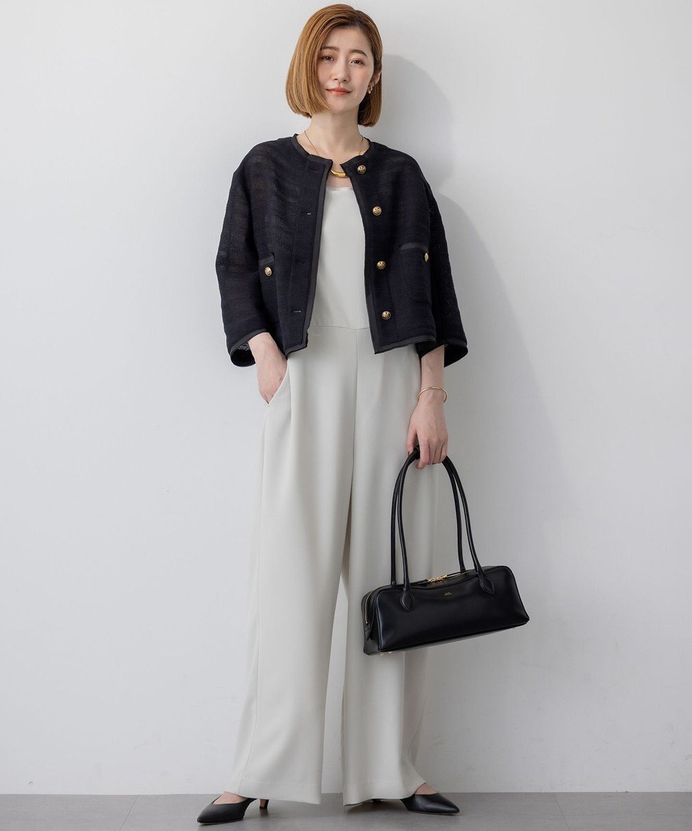 23区 【一部店舗限定/吸水速乾/UVカット/接触冷感/洗える】ストレッチジョーゼット オールインワン 