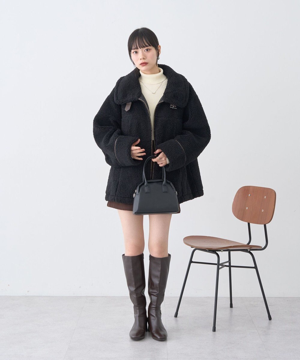 earth music&ecology ボアZIPブルゾン 