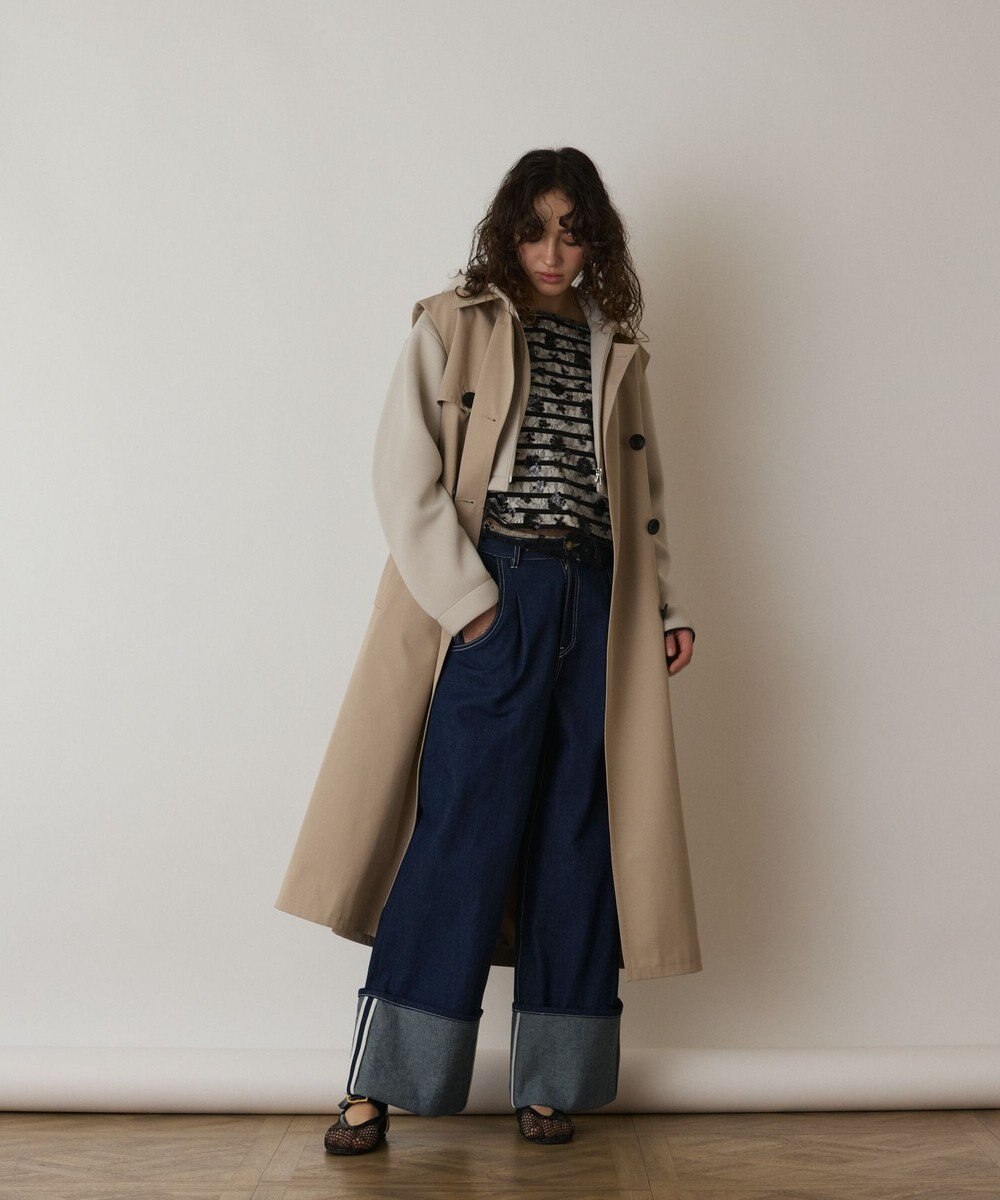 GRACE CONTINENTAL パーカーコンビトレンチ 