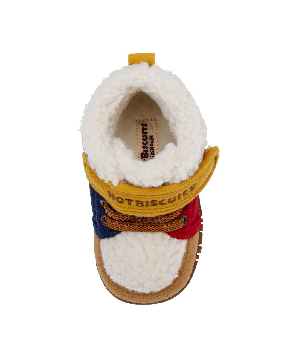 MIKI HOUSE HOT BISCUITS 【11.5-13.5cm】 かかと顔ドン あったかボア付き ファーストシューズ 