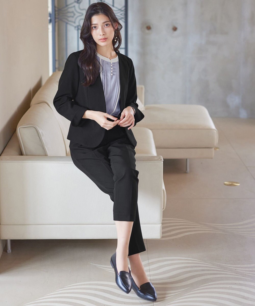 Tiaclasse 【小倉優子さん着用・ダブルクロス・洗える】テーパードパンツ 