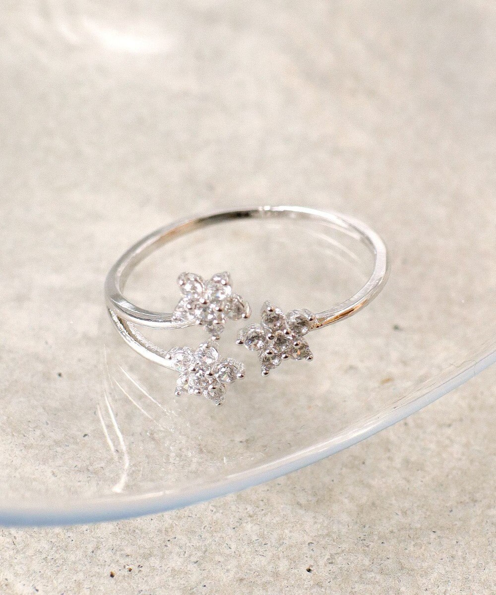 Tiaclasse ボタニカルモチーフストーンリング 