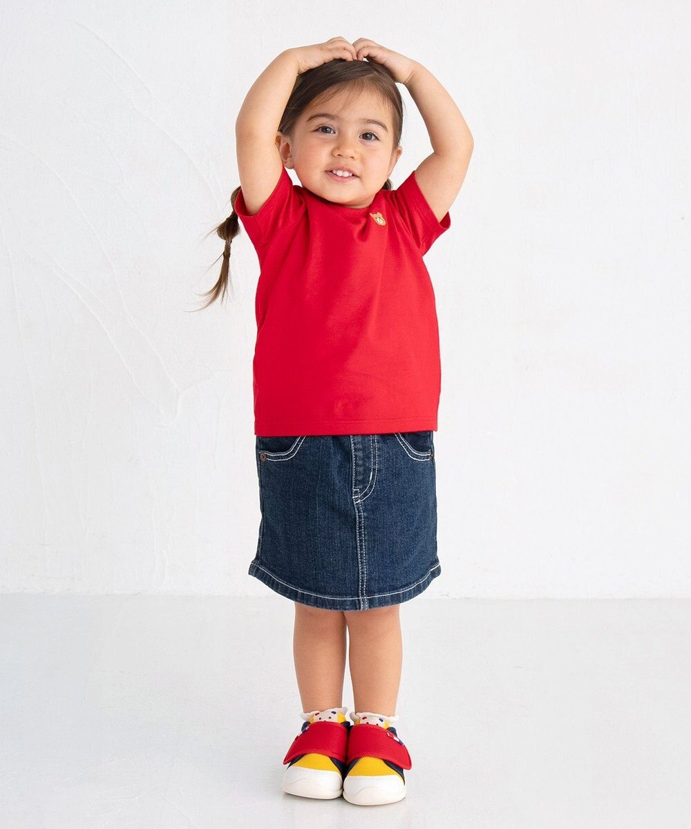MIKI HOUSE HOT BISCUITS 【70-120cm】【Everyday Series】ワンポイント 半袖Tシャツ 