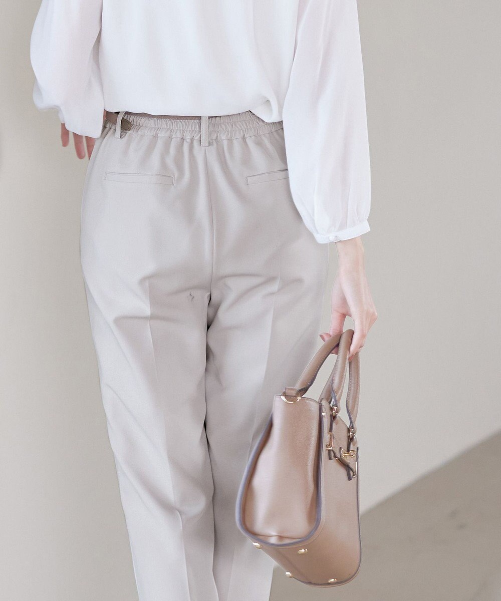 Tiaclasse 【小倉優子さん着用・ダブルクロス・洗える】テーパードパンツ 