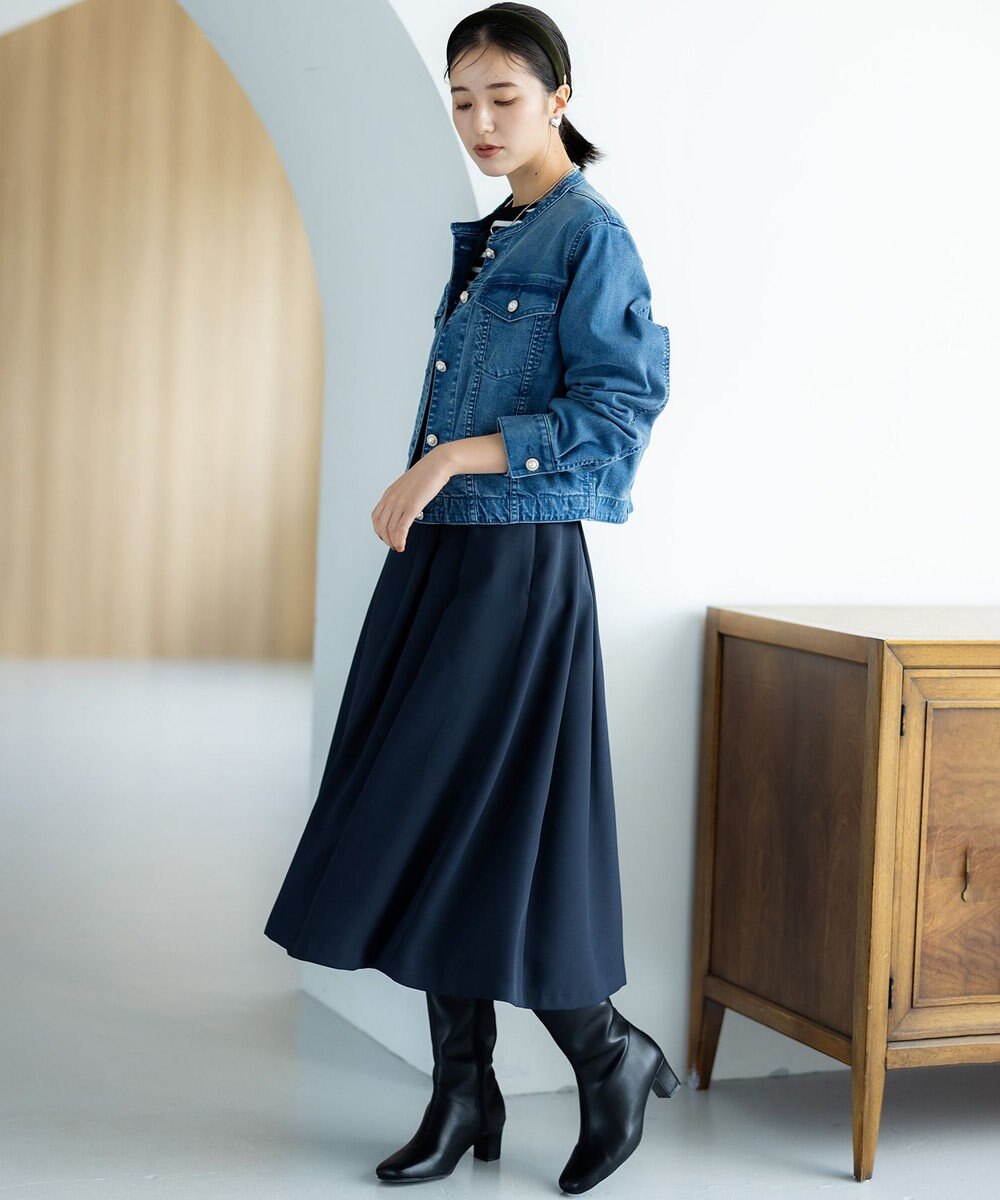 組曲 【洗える・4色展開】ウーステッドライクギャバ スカート 