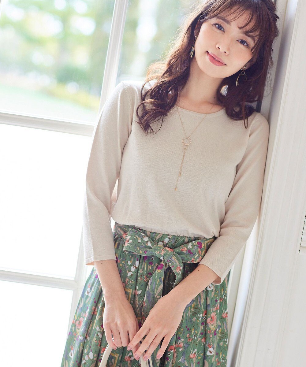 洗える 異素材を組み合わせた花柄ドッキングワンピース Tiaclasse ファッション通販 公式通販 オンワード クローゼット