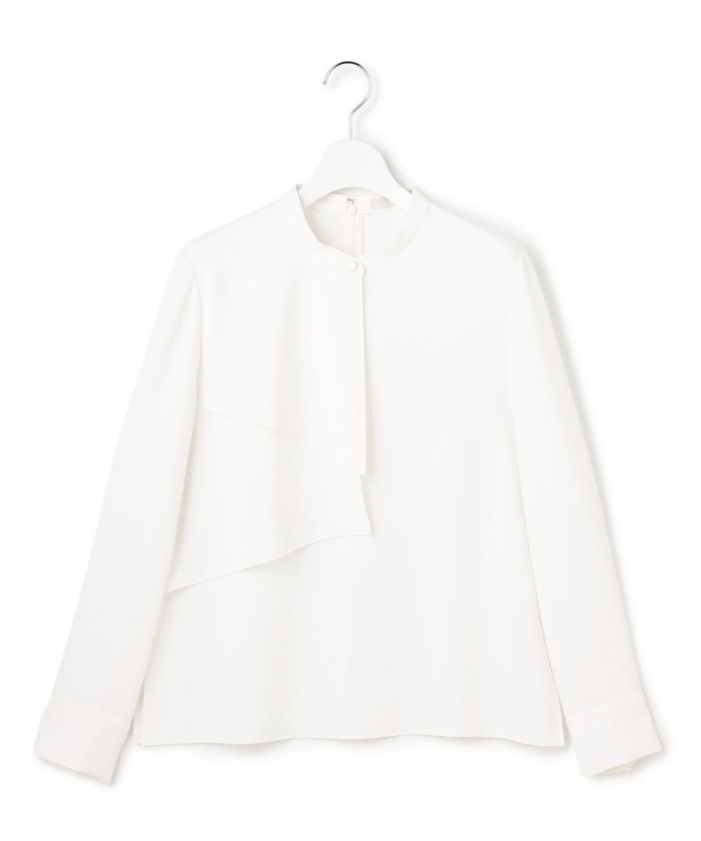 ICB ストレッチジョーゼット ラッフルディテール ブラウス 