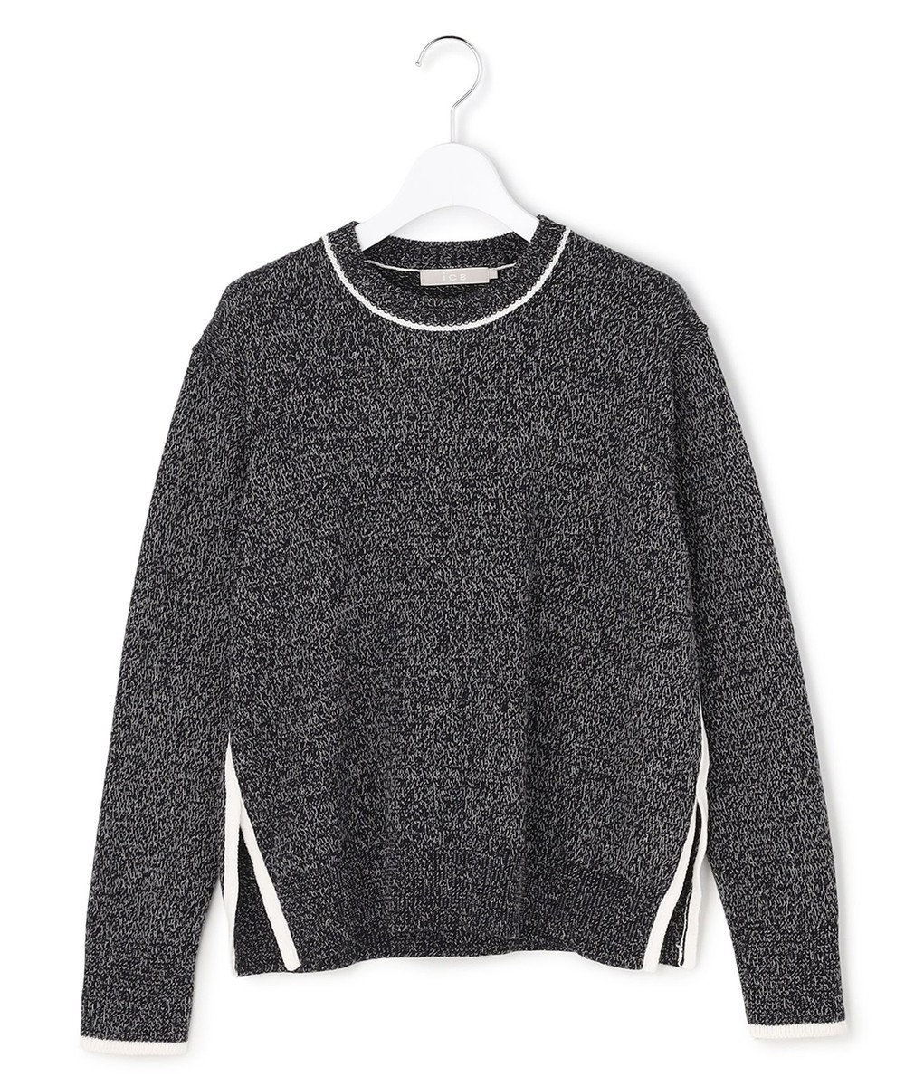 ICB L コットンツイスター クルーネックニット 