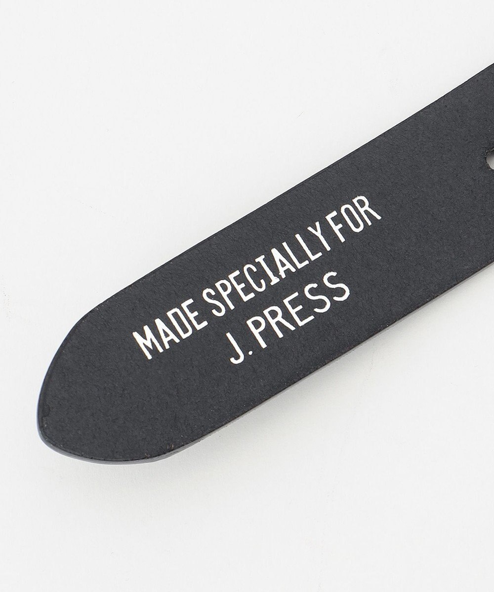 J.PRESS MEN レザートリム ストライプ テープベルト 