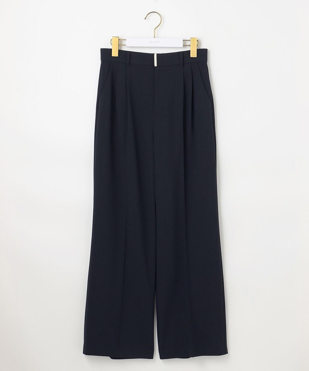 ANY SIS S ウーステッドエステル ワイドパンツ 
