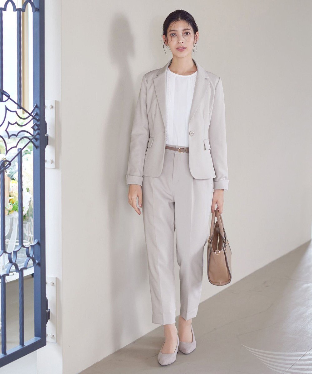 Tiaclasse 【小倉優子さん着用・ダブルクロス・洗える】テーパードパンツ 