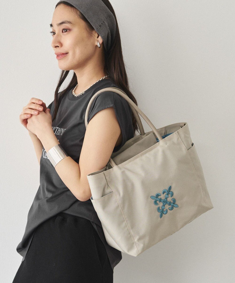 russet 【モノグラム刺繍】コーデュラナイロントートバッグ（CE-1776） 