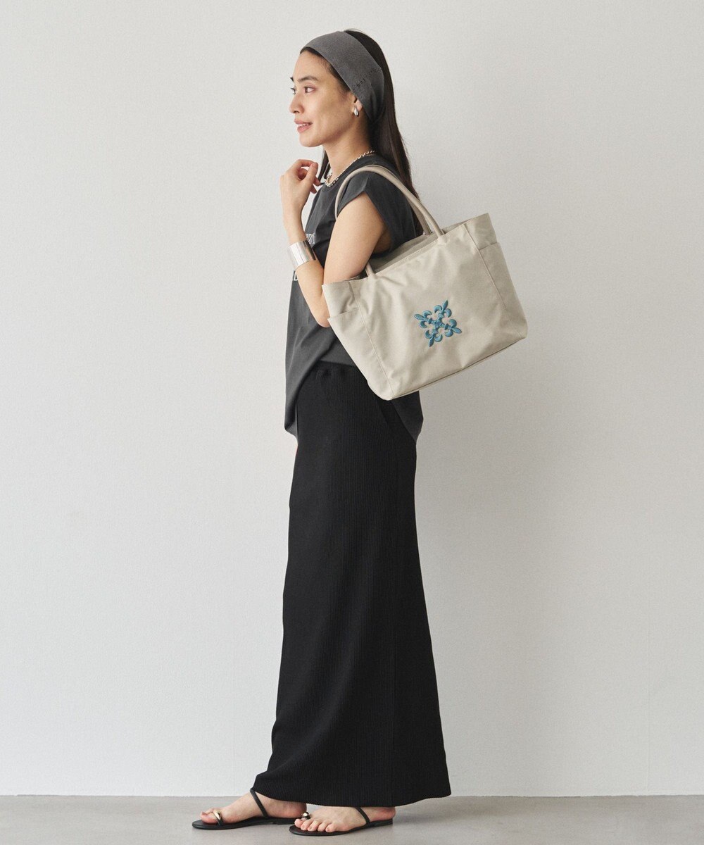 russet 【モノグラム刺繍】コーデュラナイロントートバッグ（CE-1776） 