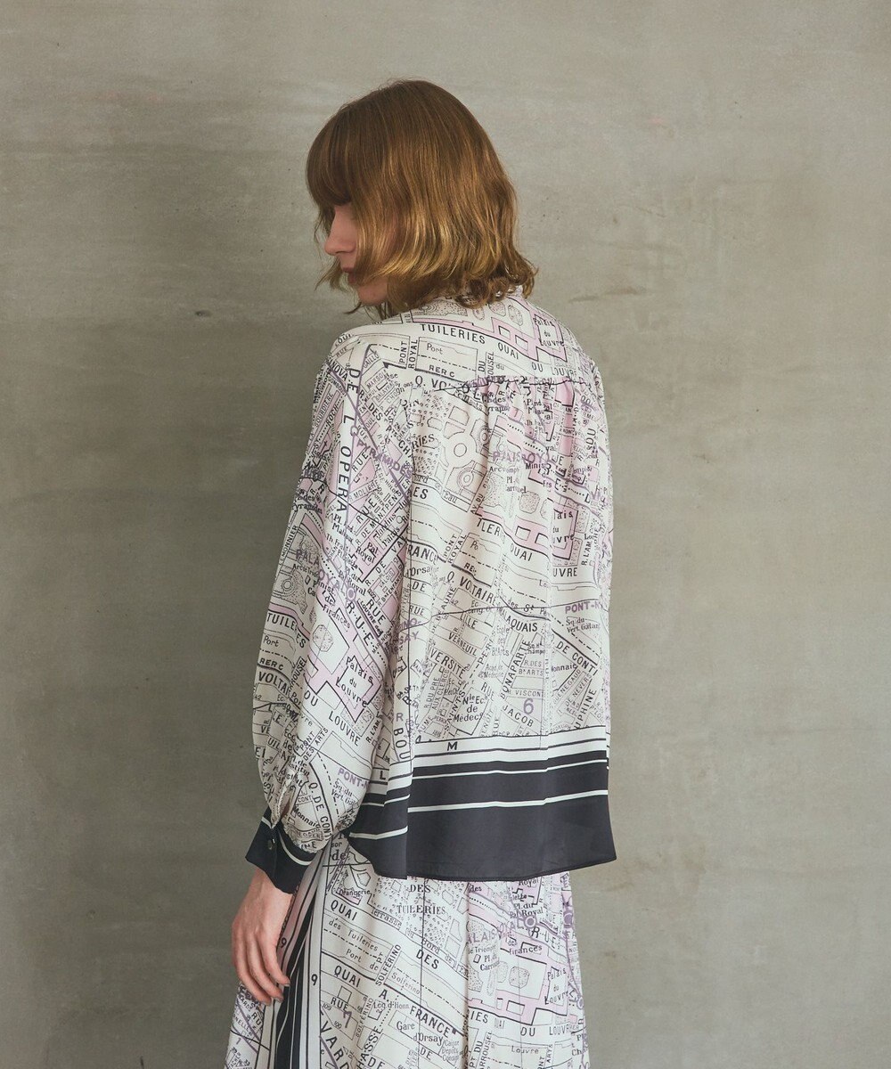 GRACE CONTINENTAL パリスカーフプリントブラウス 