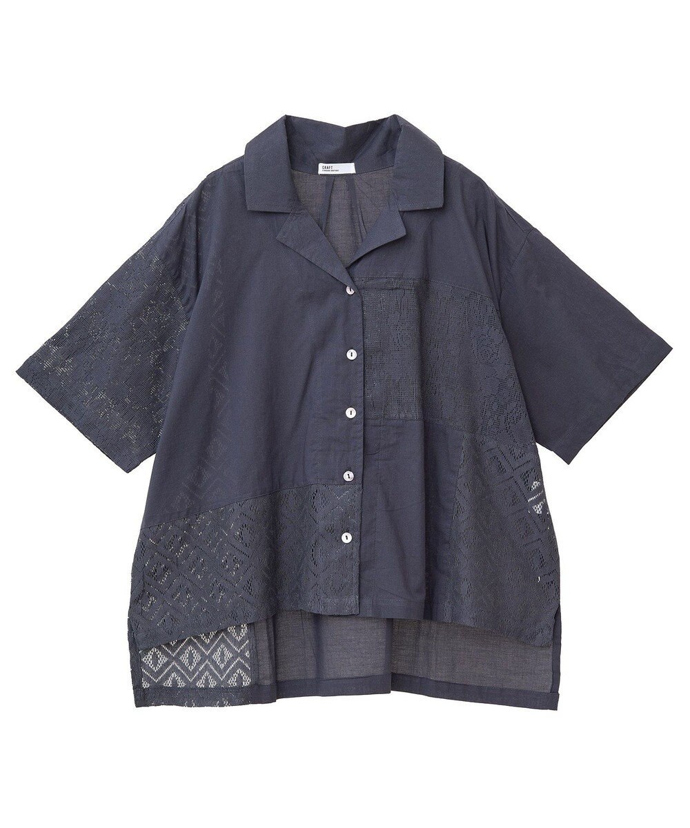 CRAFT STANDARD BOUTIQUE レースパッチワークシャツ 