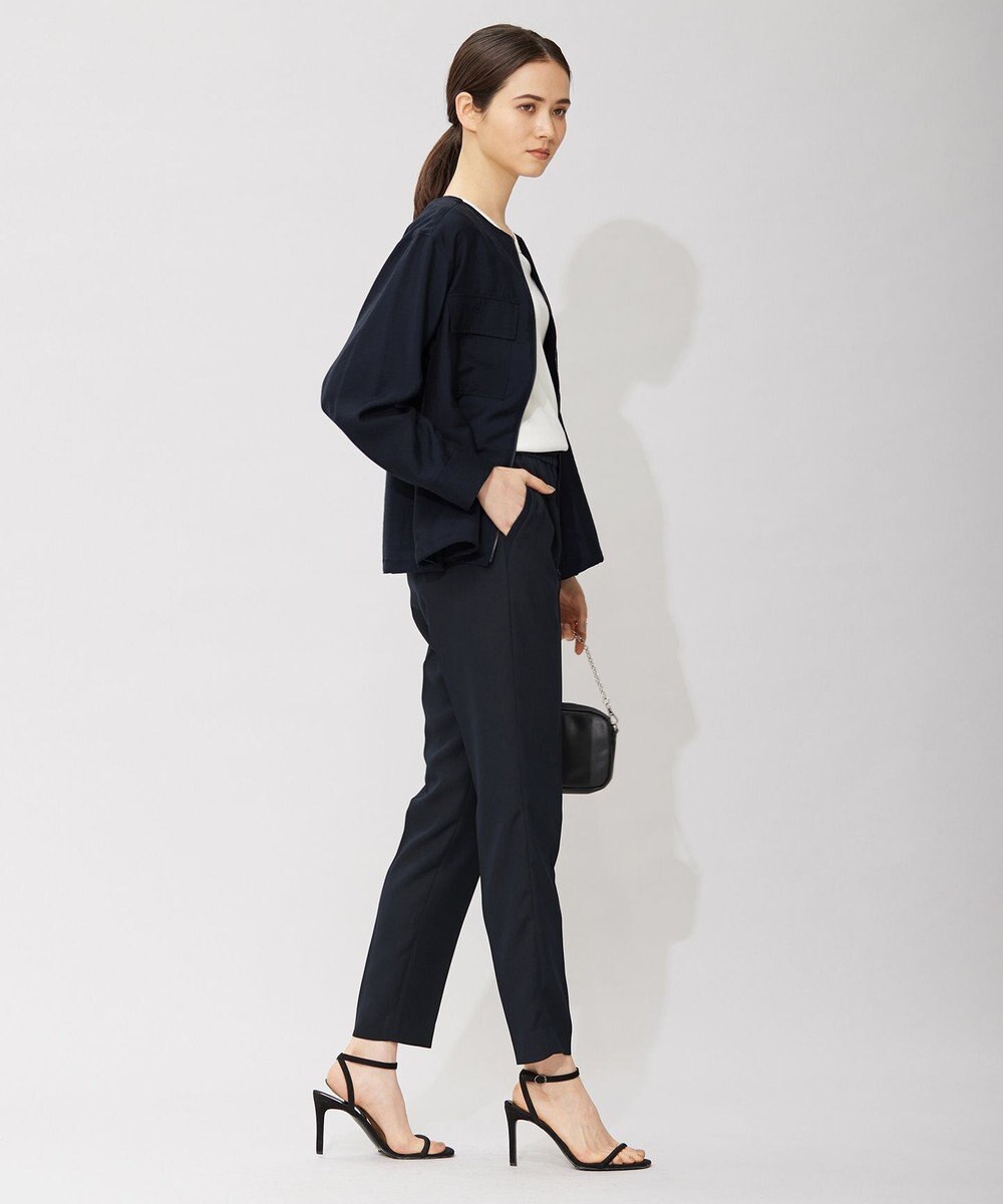 ICB リヨセルナイロンワッシャー ノーカラーブルゾン 