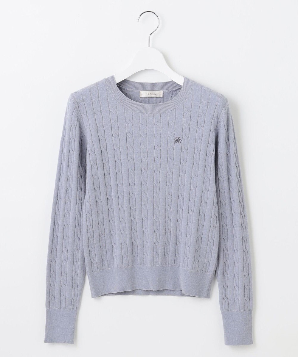 Feroux 【洗える】ケーブル ニット 