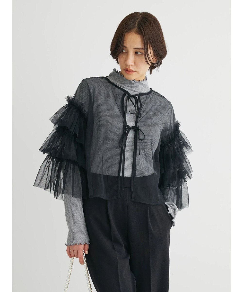 Green Parks ・ＥＬＥＮＣＡＲＥ　ＤＵＥ　２ｗａｙチュールブラウス 