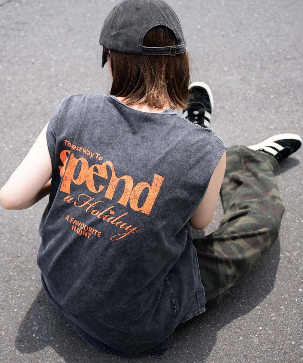 WEGO ヴィンテージウォッシュタックノースリーブT 