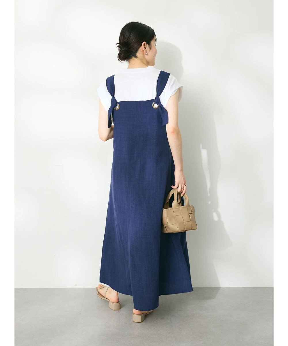 CRAFT STANDARD BOUTIQUE 前後2WAY麻調パネルワンピース 