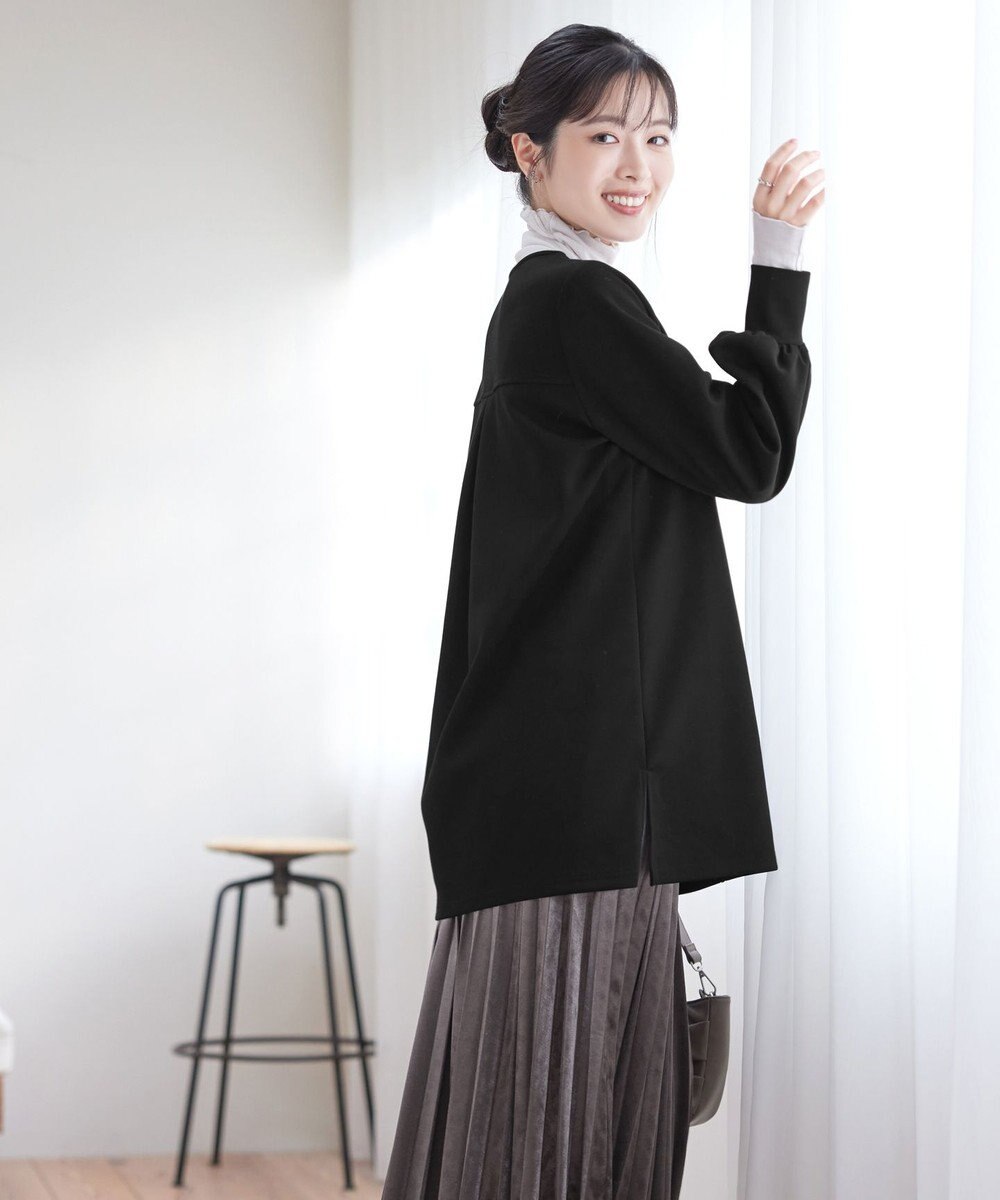 Tiaclasse 【洗える】ボンディングパフスリーブチュニック 