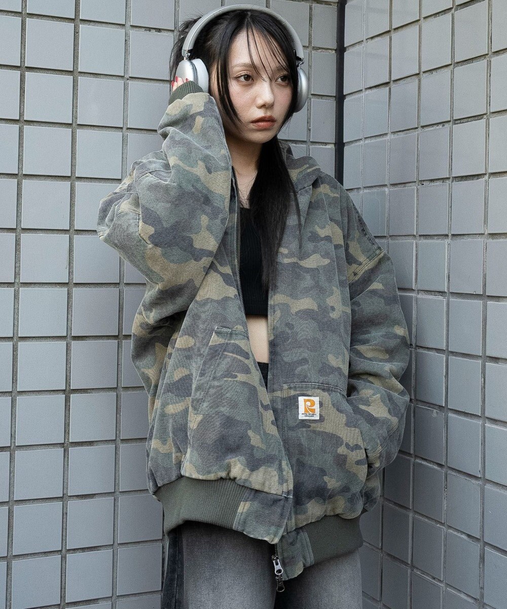 WEGO ワーカーズキルトフードブルゾン 