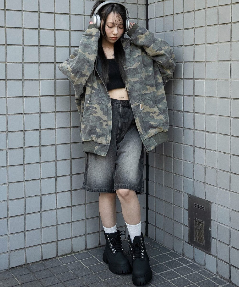 WEGO ワーカーズキルトフードブルゾン 