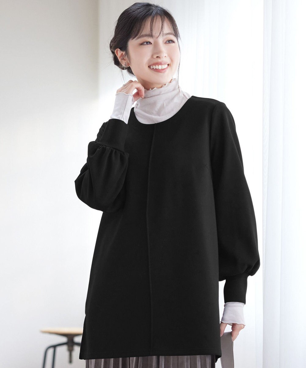 Tiaclasse 【洗える】ボンディングパフスリーブチュニック 