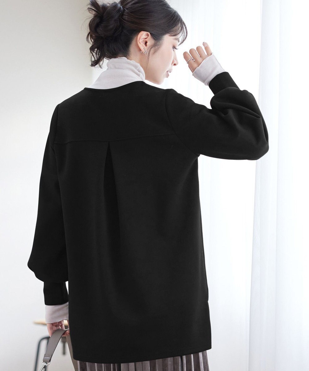 Tiaclasse 【洗える】ボンディングパフスリーブチュニック 