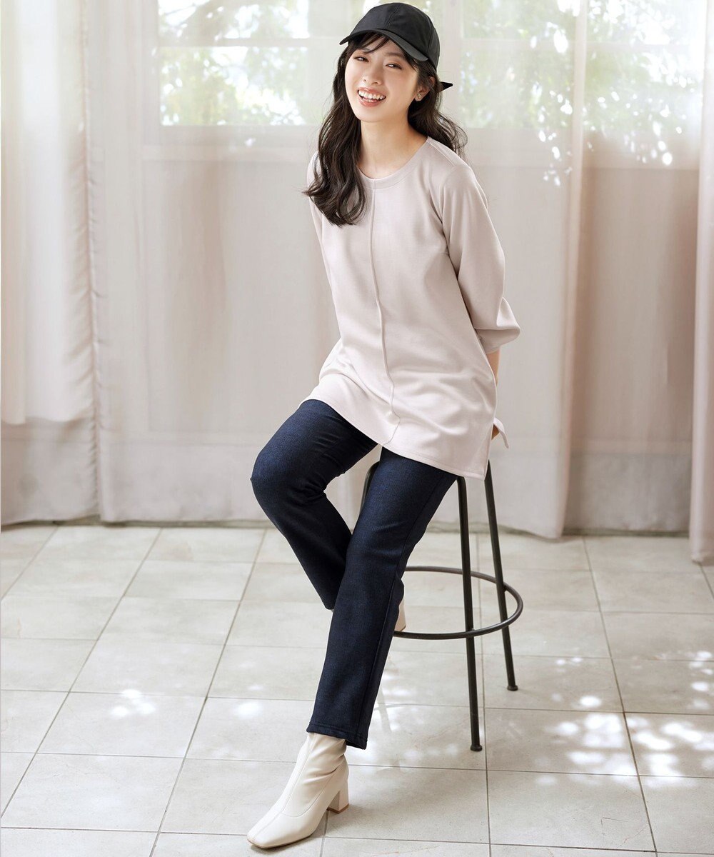 Tiaclasse 【洗える】ボンディングパフスリーブチュニック 